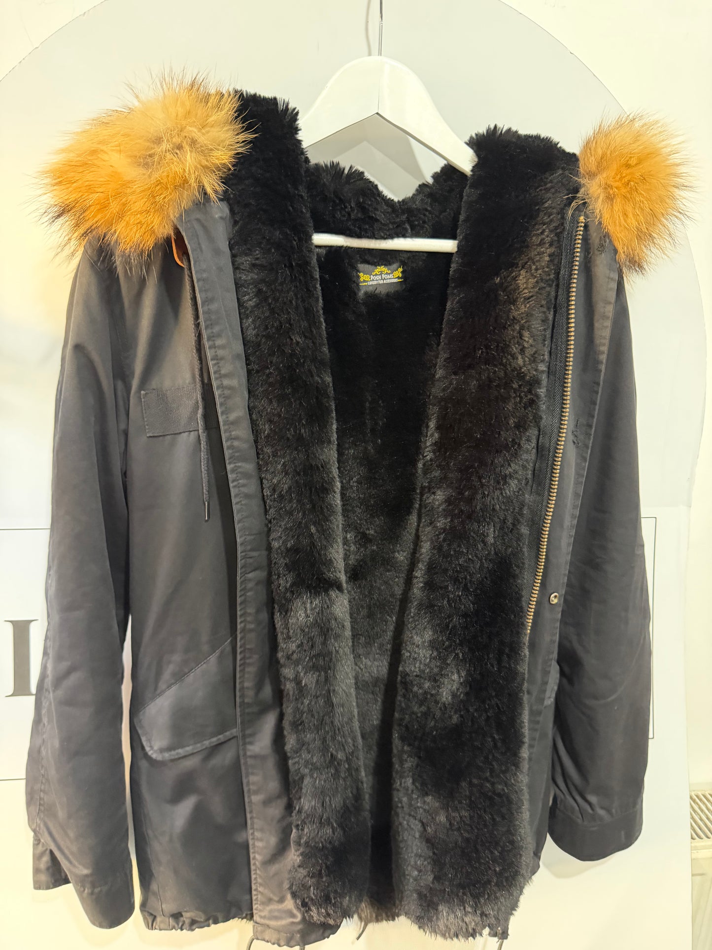 Fur Hood SW10 Parka Coat, Size 12