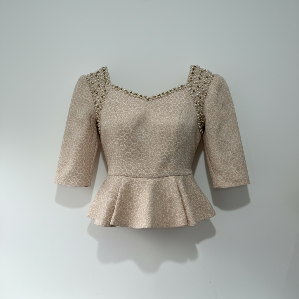 Pre-owned, Blush Isabella Acot Skirt Suit, Size Medium/Large