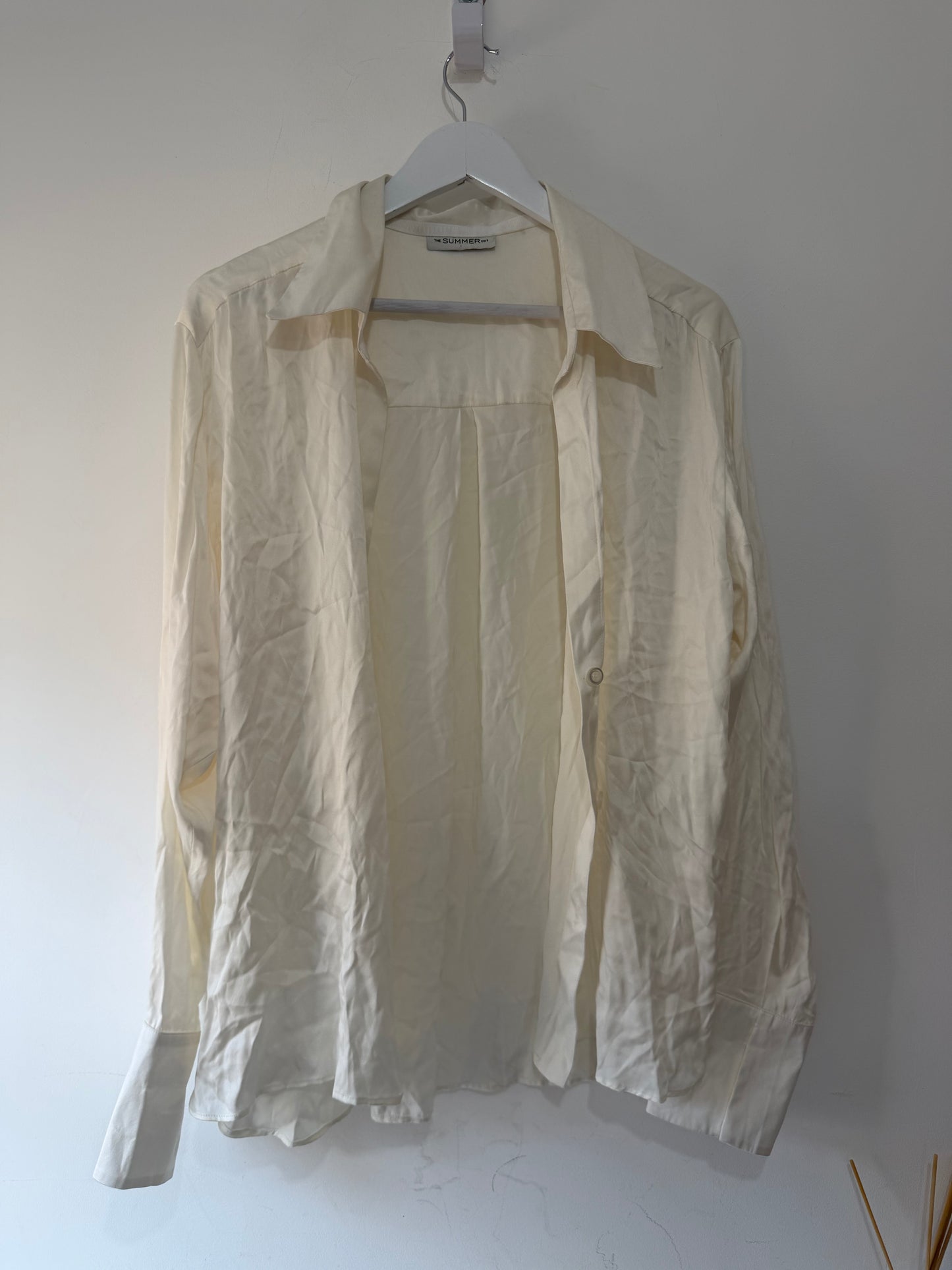 Preloved Cream The Summer Edit Blouse, Size UK 8-10