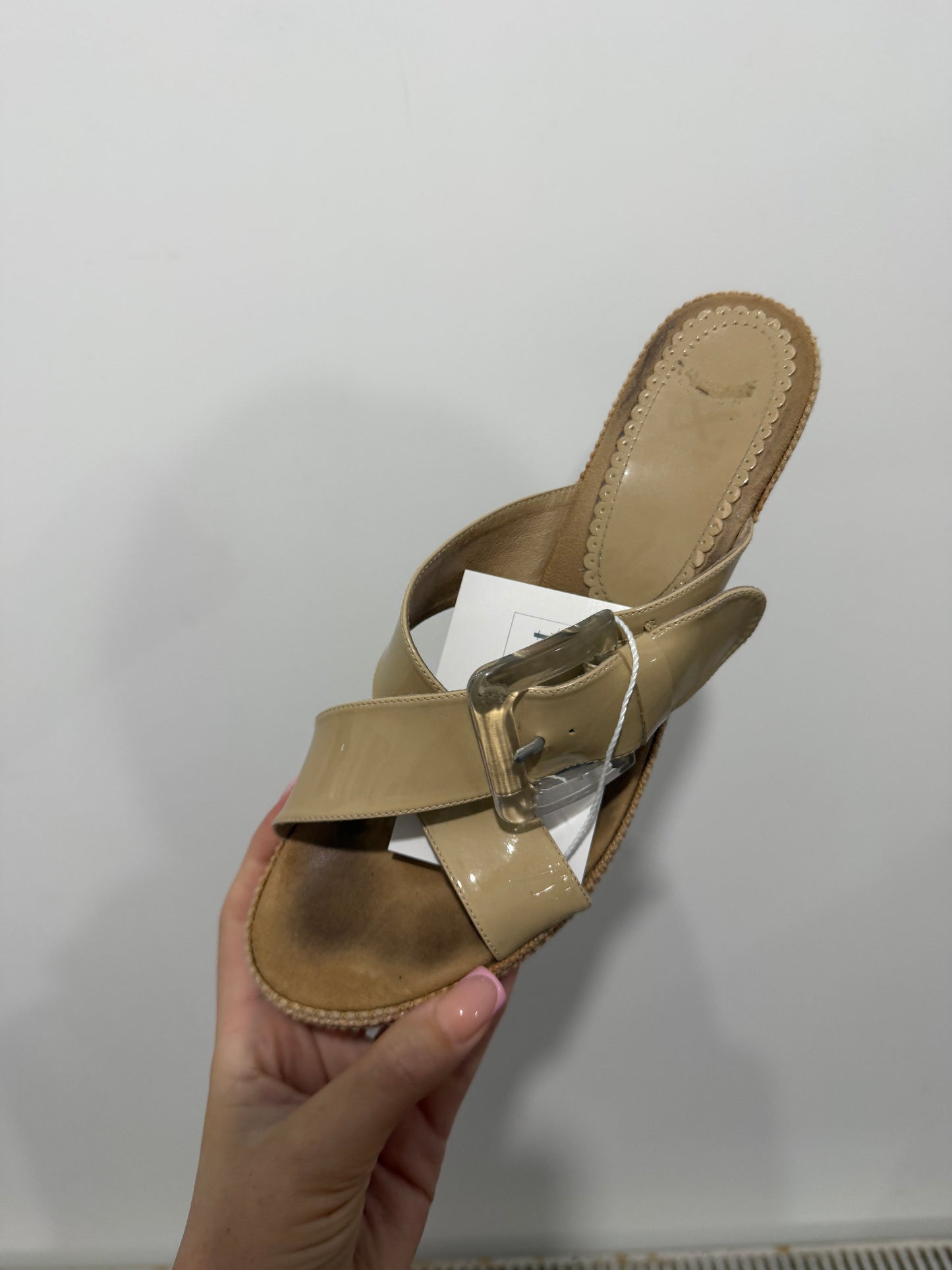 Buckle U Wedges, Size 39 - UK 6