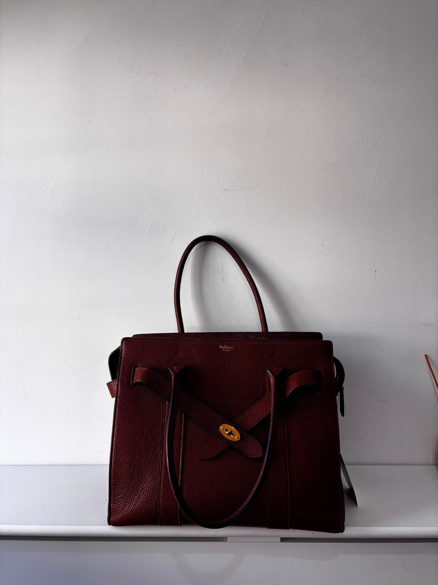 Preloved, Tan Brown Mulberry Zipped Bayswater Handbag