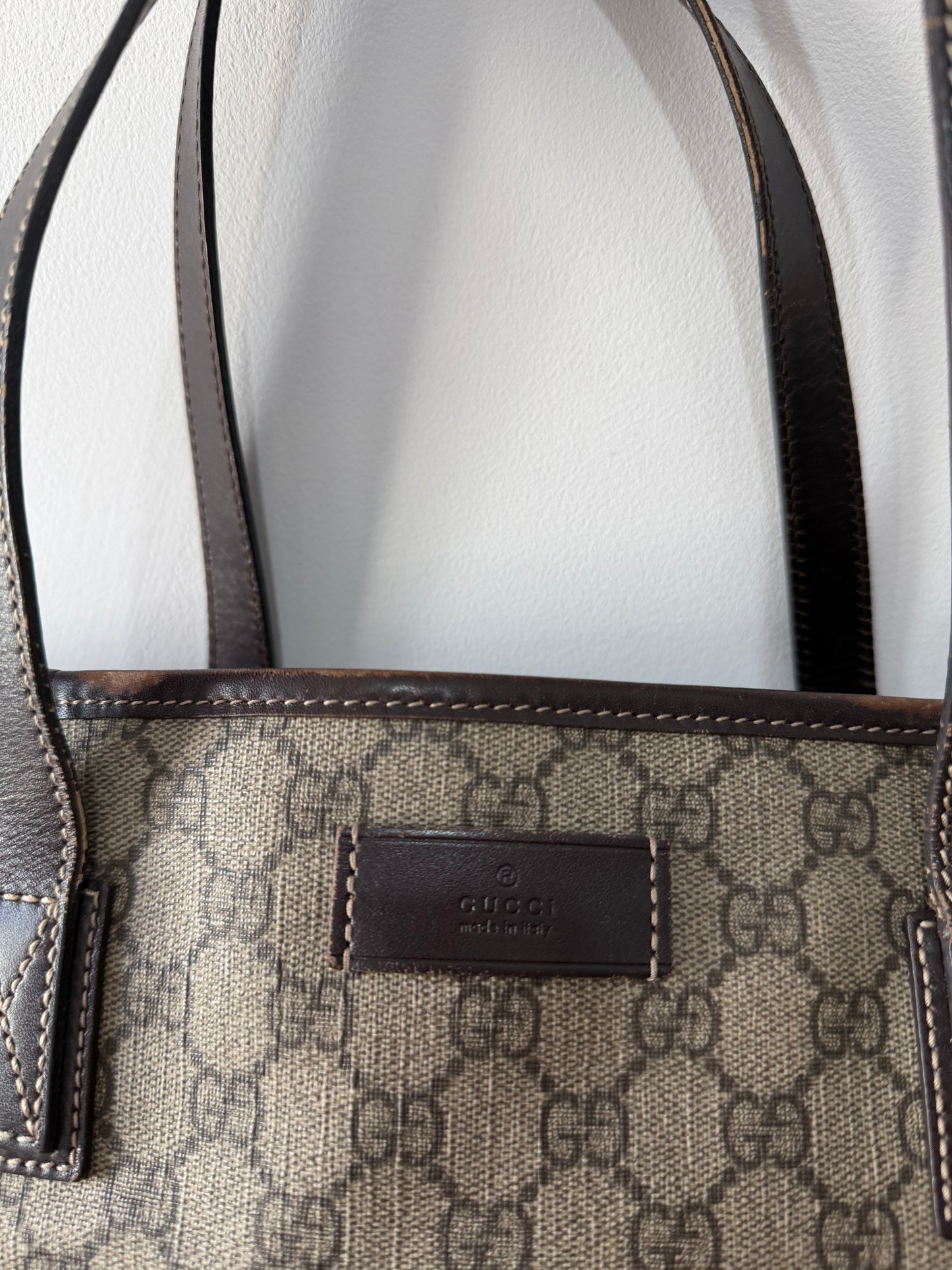 Pre-owned, Monogram CC Canvas Gucci Tote Handbag