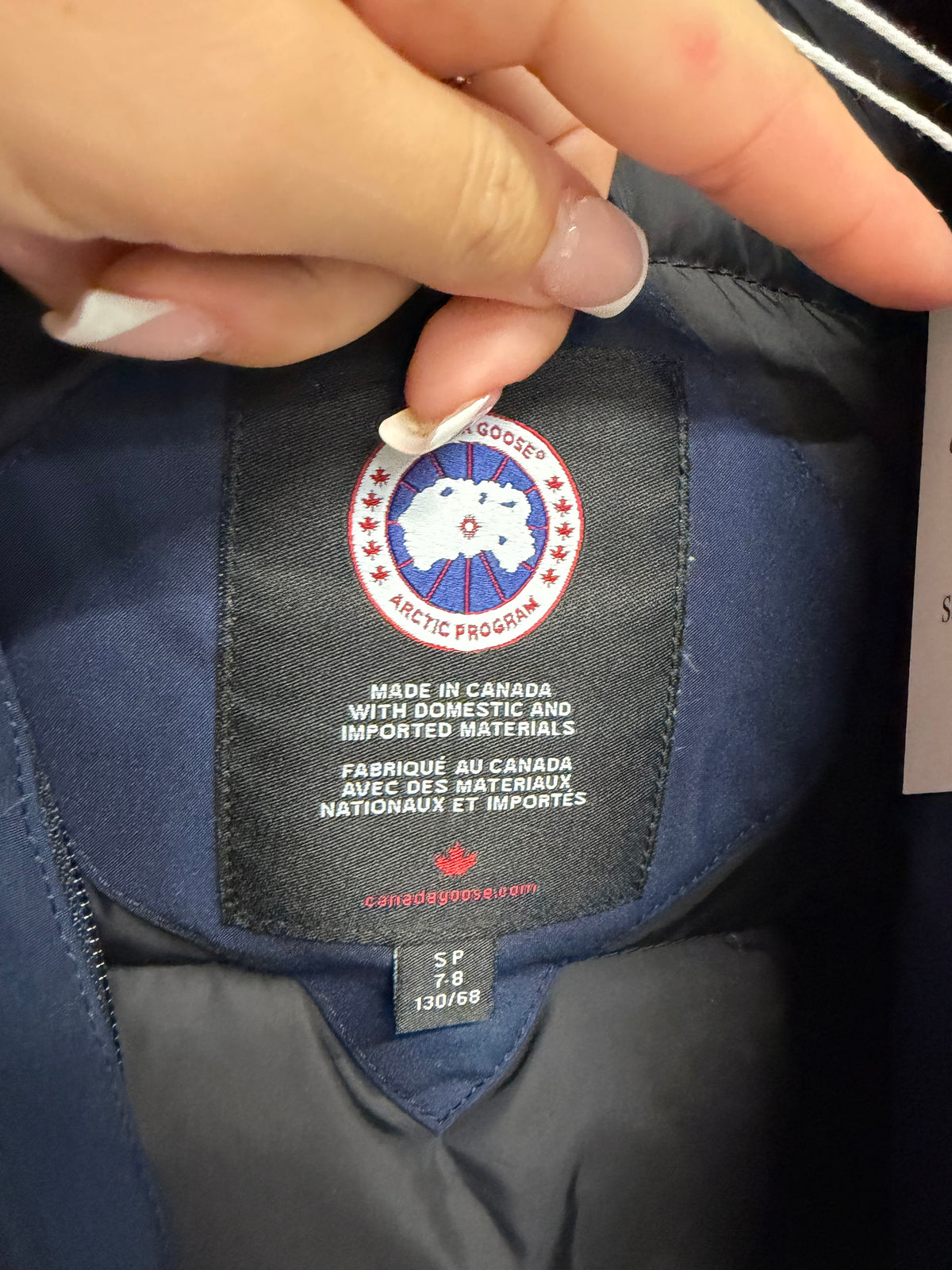 Preloved Canada Goose Kids Coat Age 7-8 Navy
