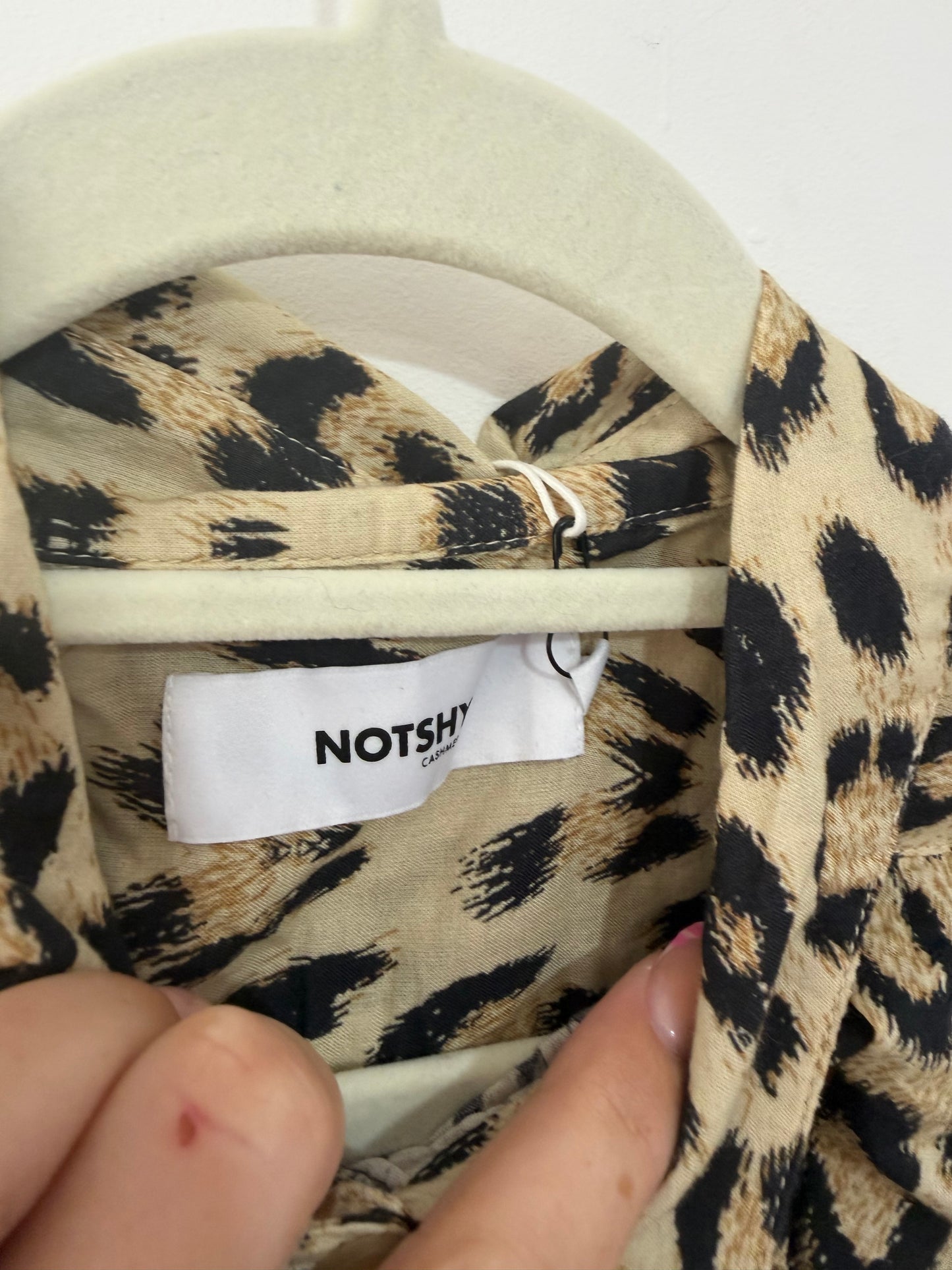 Preloved Leopard BNWT Notshy Shirt, M