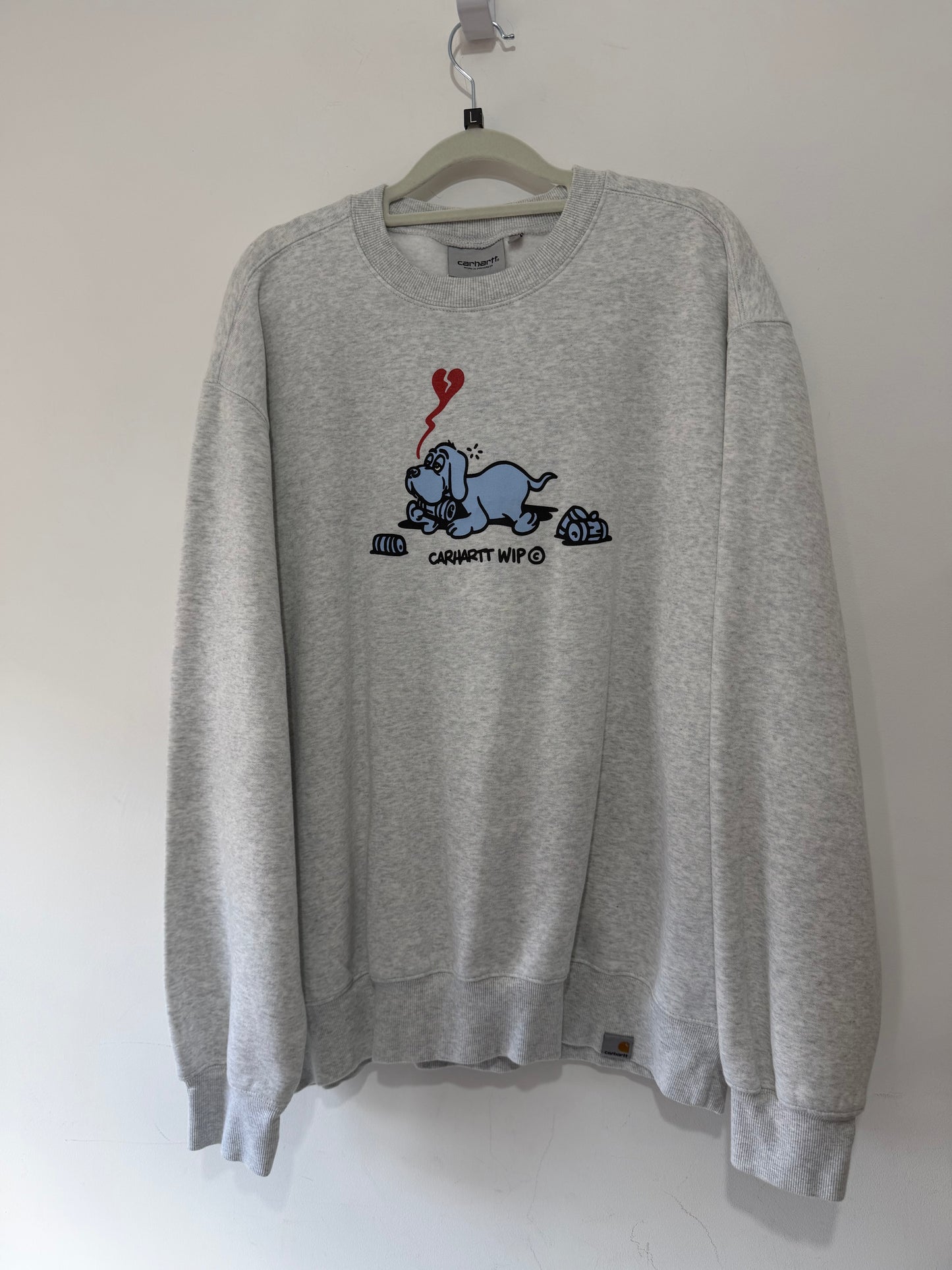 Preloved, Grey Carhartt Sweatshirt, Size Large
