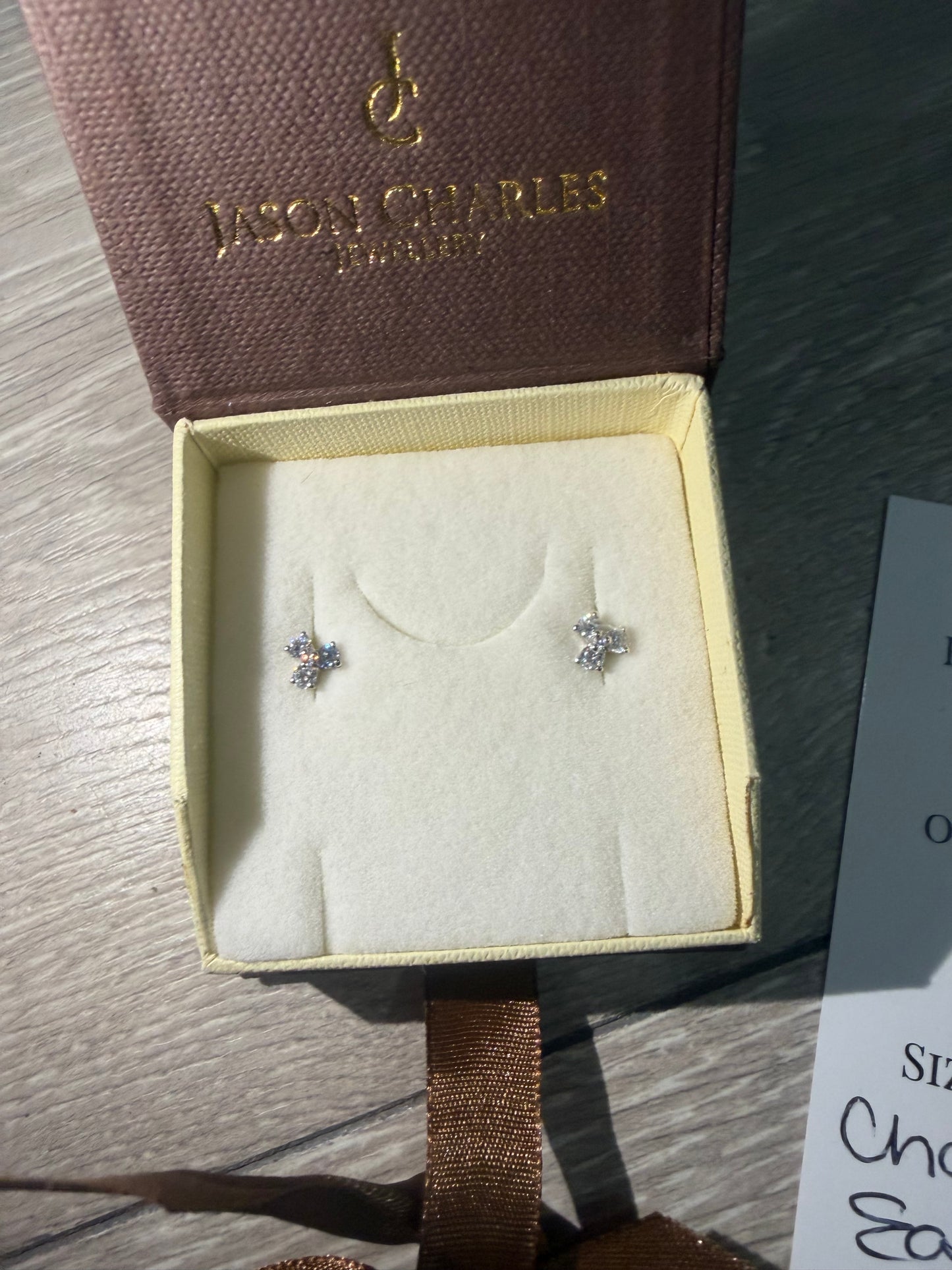 Silver Jason Charles Earrings, in box