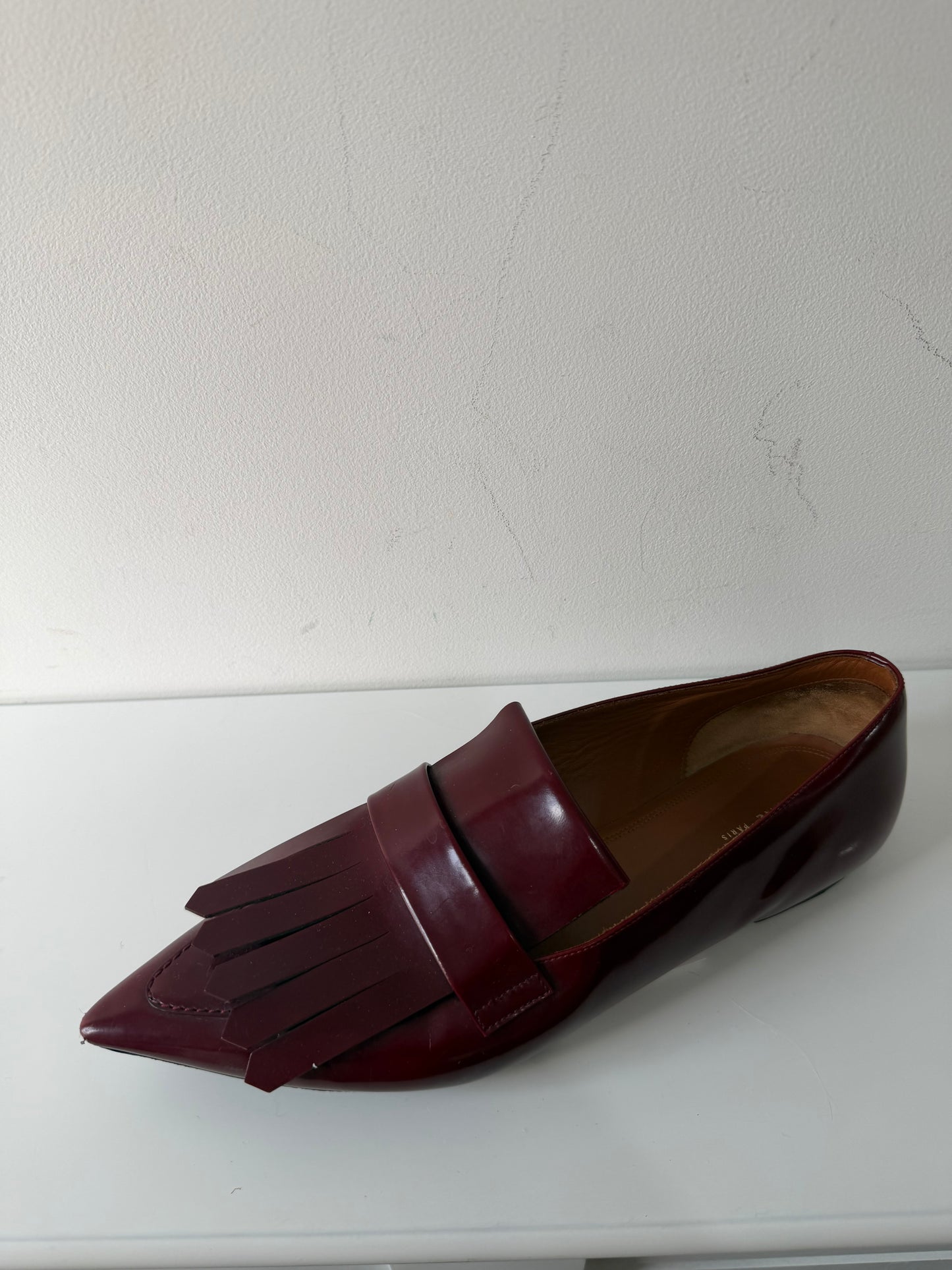 Preloved, Burgundy Celine Loafers, Size 36 UK 3