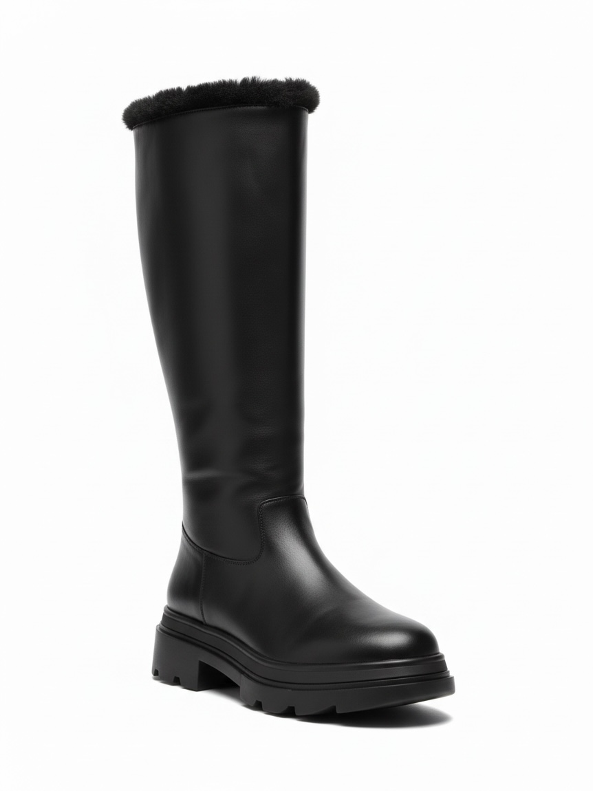 Preloved Stuart Wietzman Knee High Boots Size 7 Black