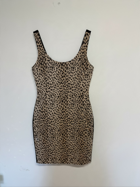 Preloved Diane Von Furstenburg Leopard Print Dress Size UK 12