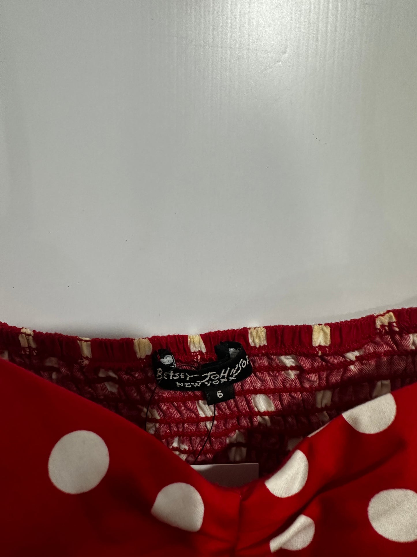 Red & White Polka Dot Betsey Johnson Summer Dress, Size 10