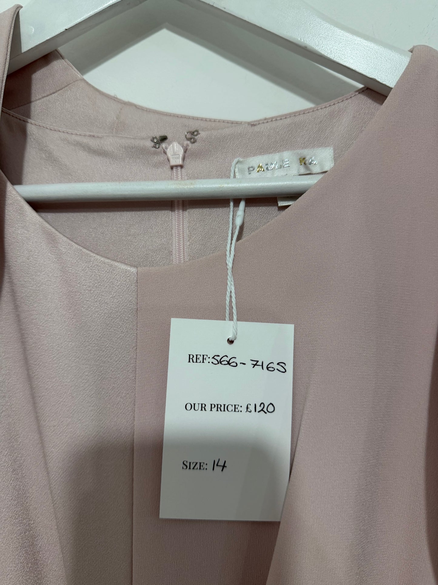 Pre-owned, Pink Paule Ka Ascot Dress, Size 14