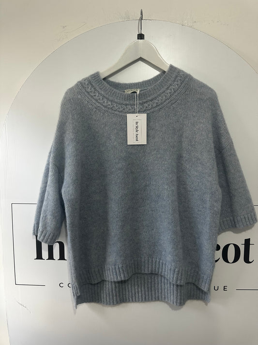 Baby blue WRAP Alpaca & Merino Jumper, 18