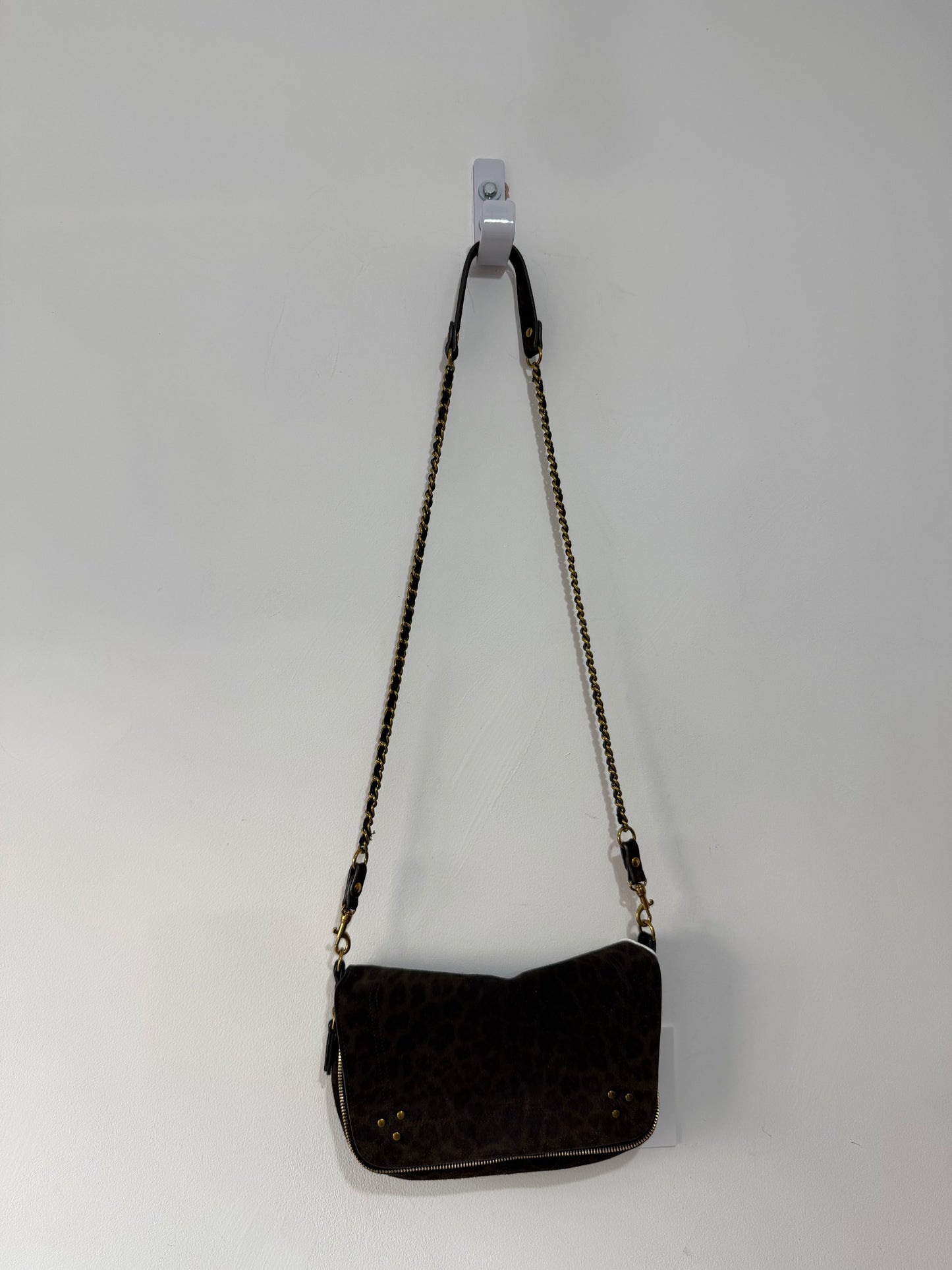 Preloved Jerome Dreyfuss Crossbody Bag Small Bobi Leopard Print