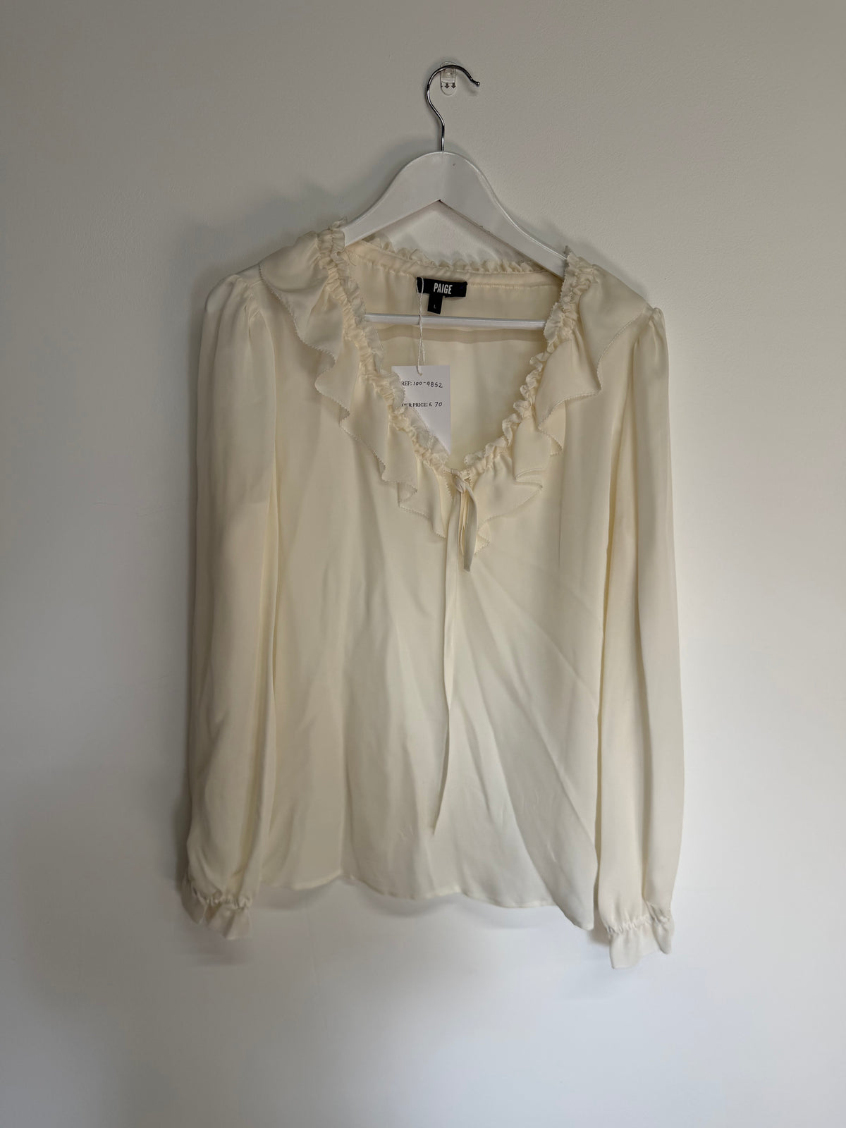 Preloved Paige Blouse Size Large Cream
