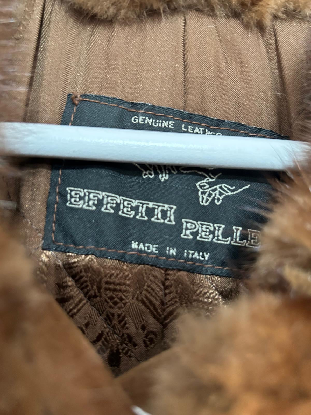 Pre-loved brown custom made Real fur coat, Size medium