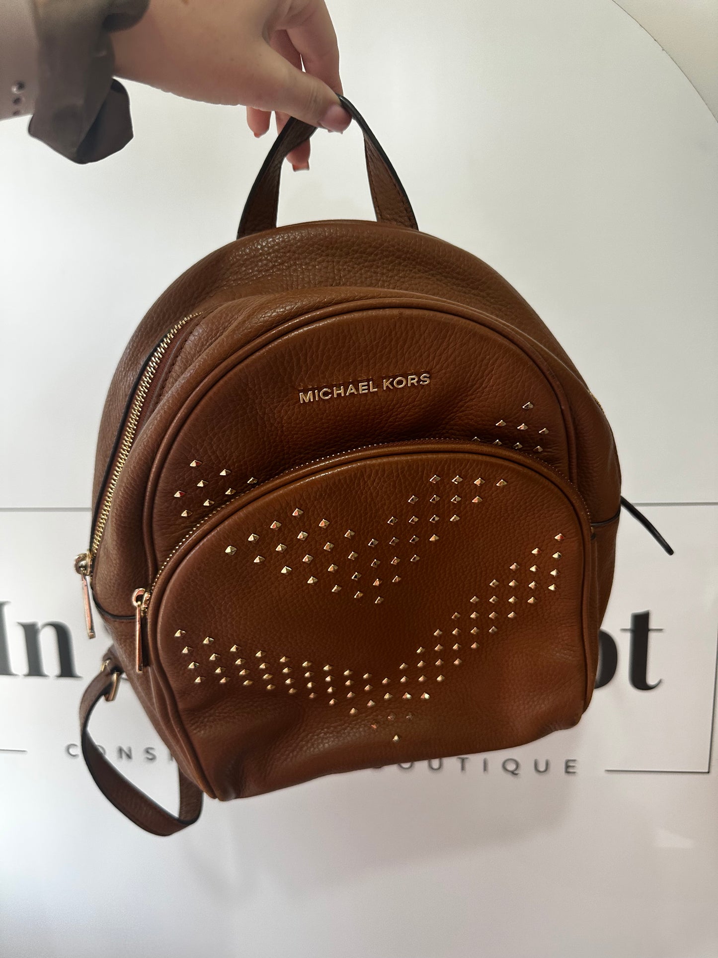 Brown Tan Michael Kors Backpack