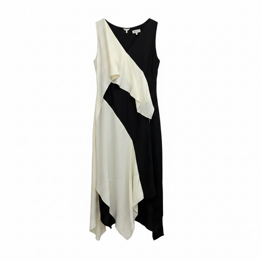 Preloved, Black and White Jigsaw Dress, UK 10
