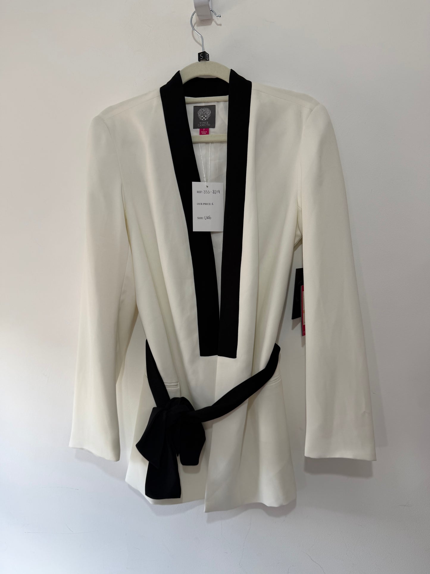 Preloved, White Vince Camuto Blazer, UK 8