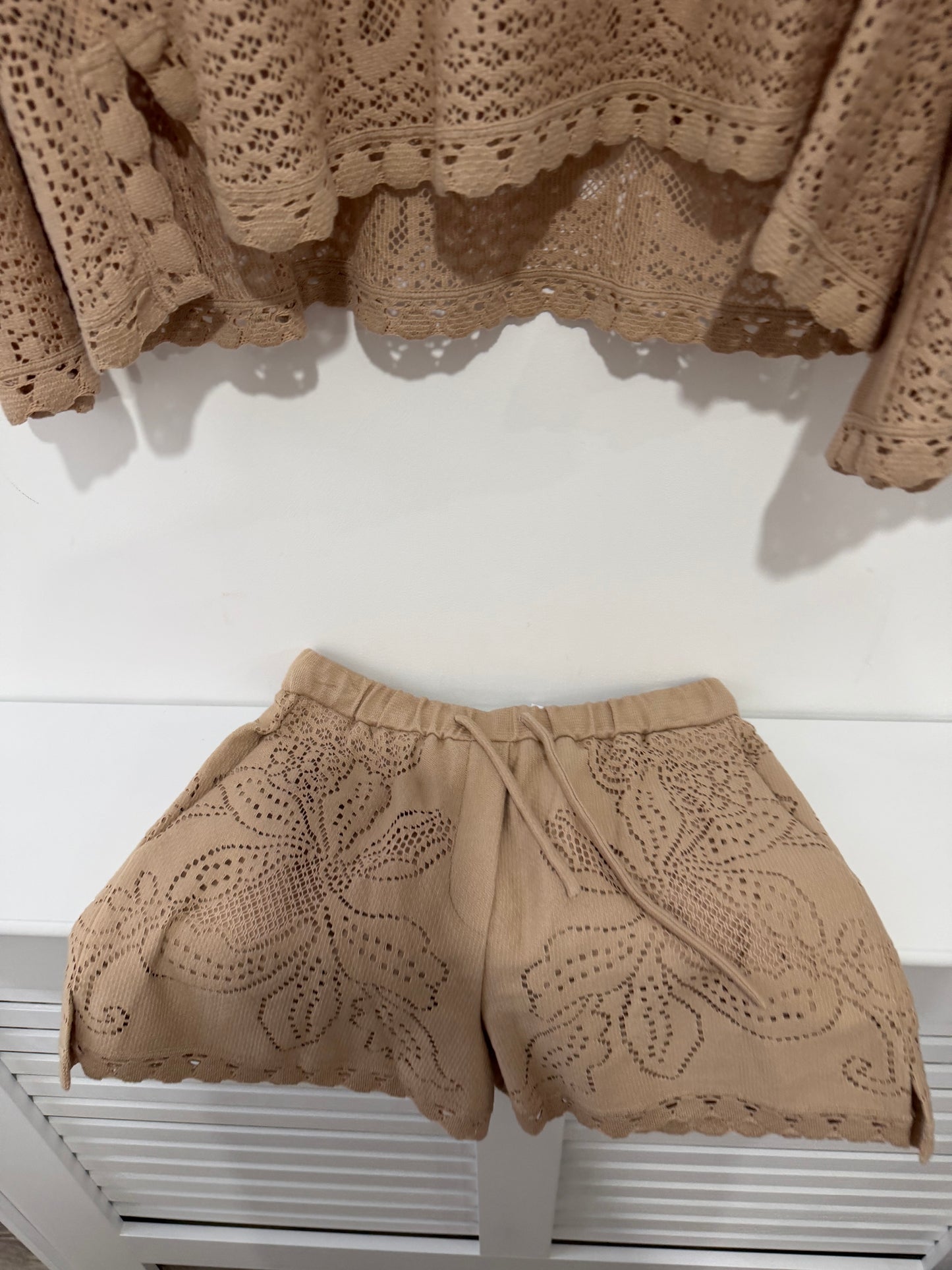 Pre-owned, Nude Valentino Garavani Summer Set - Top & Shorts, Size UK 8 (8-10)