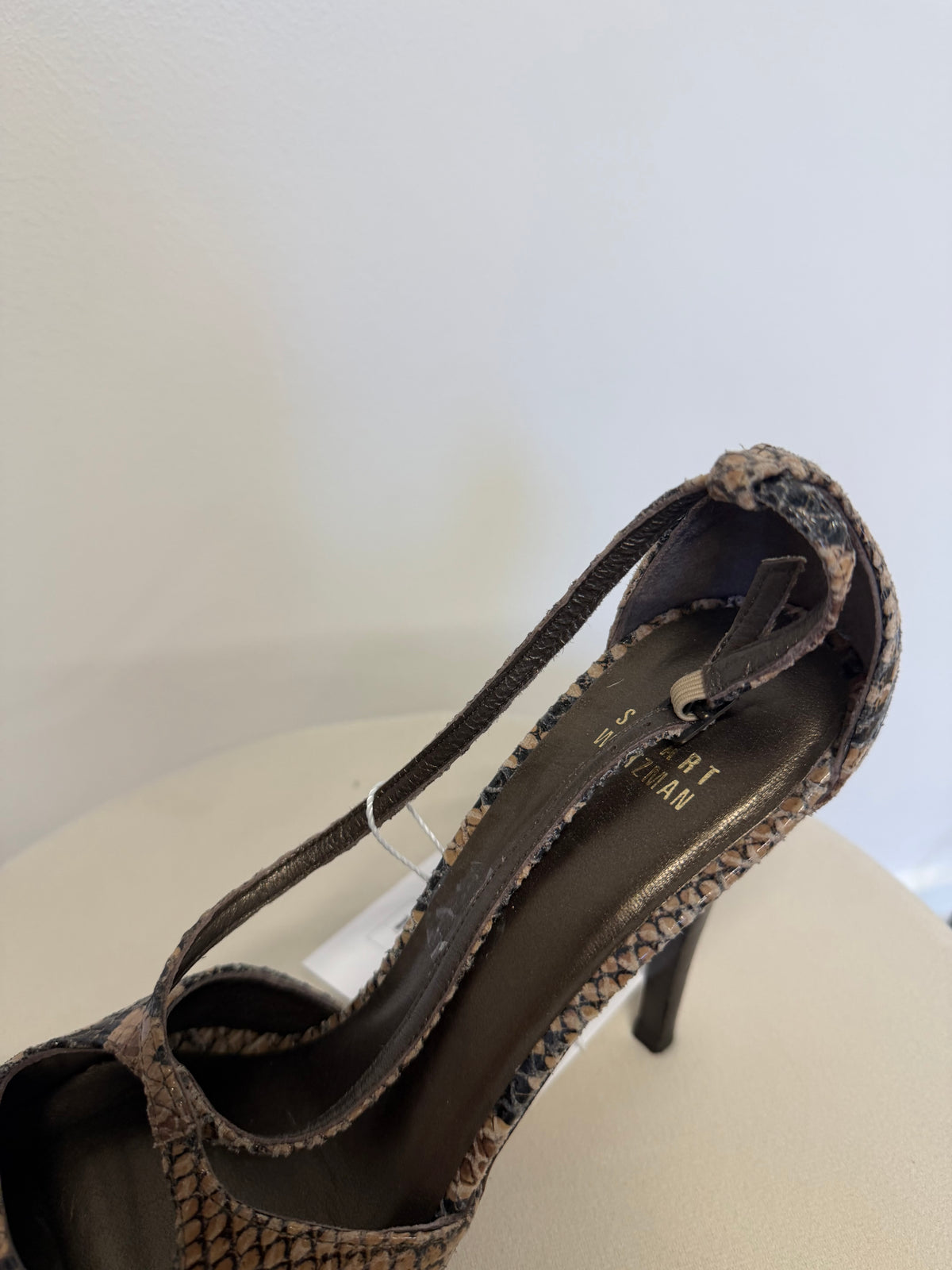 Preloved Stuart Wietzman Heels Size 7 Brown Snake