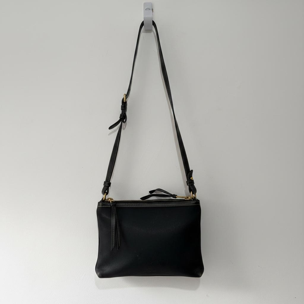 Preloved Black Prada Crossbody Bag