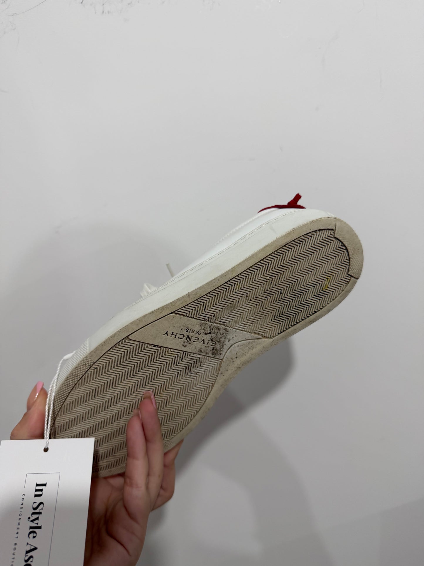 White/Red Givenchy Trainers, Size 36.5