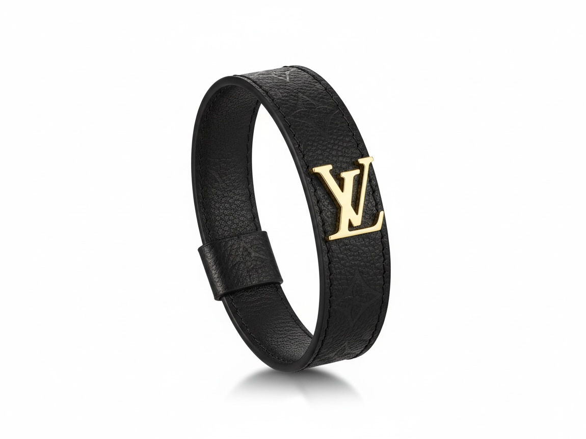 Preloved Louis Vuitton Bracelet Size XS Black