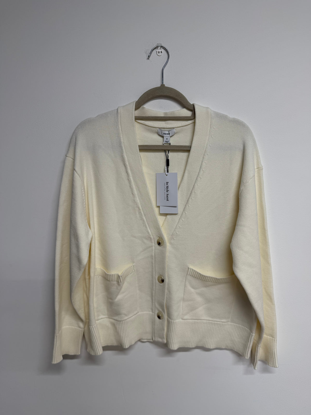 BNWT Reiss Cardigan Size Medium White