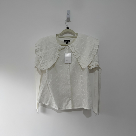 Pre-owned White Sister jane Blouse, Size medium