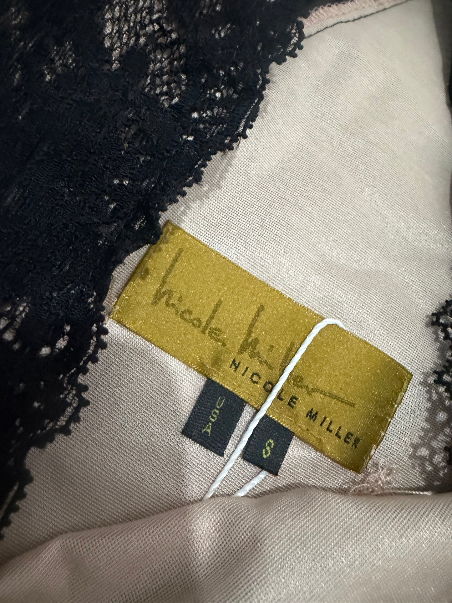 Black Lace Nicole Miller Dress, Size S