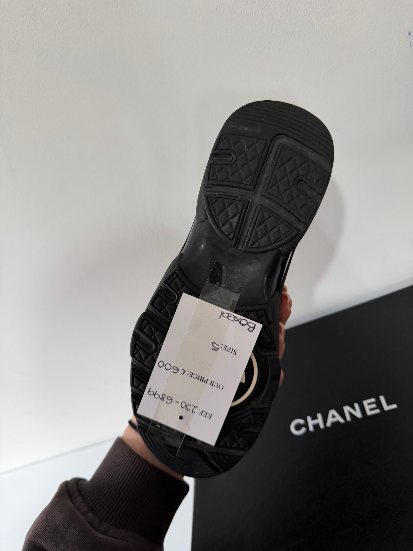 Pre-owned, Black Chanel Trainers Sneakers, CC Size 5 (38)