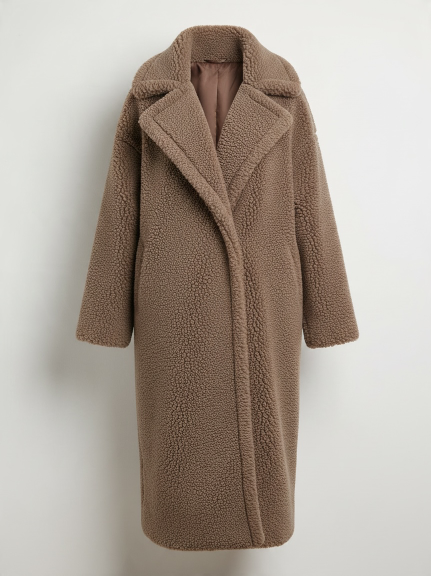 Preloved SoyaConcept Sherpa Coat Size XL Taupe