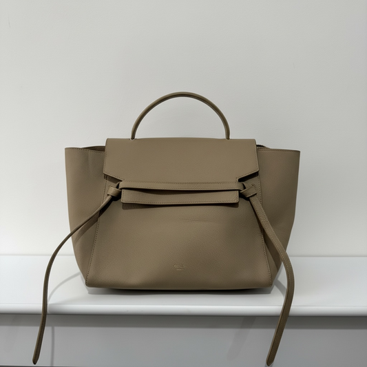 Beige Celine Nano Belt Bag, Large