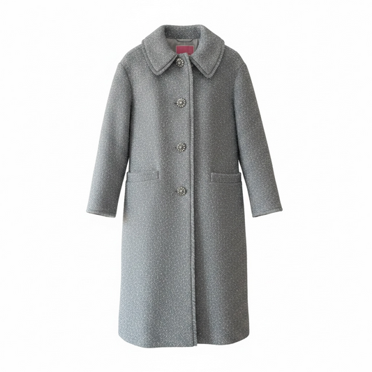 Pre-loved sparkly light blue Kate spade Over coat, Size 12