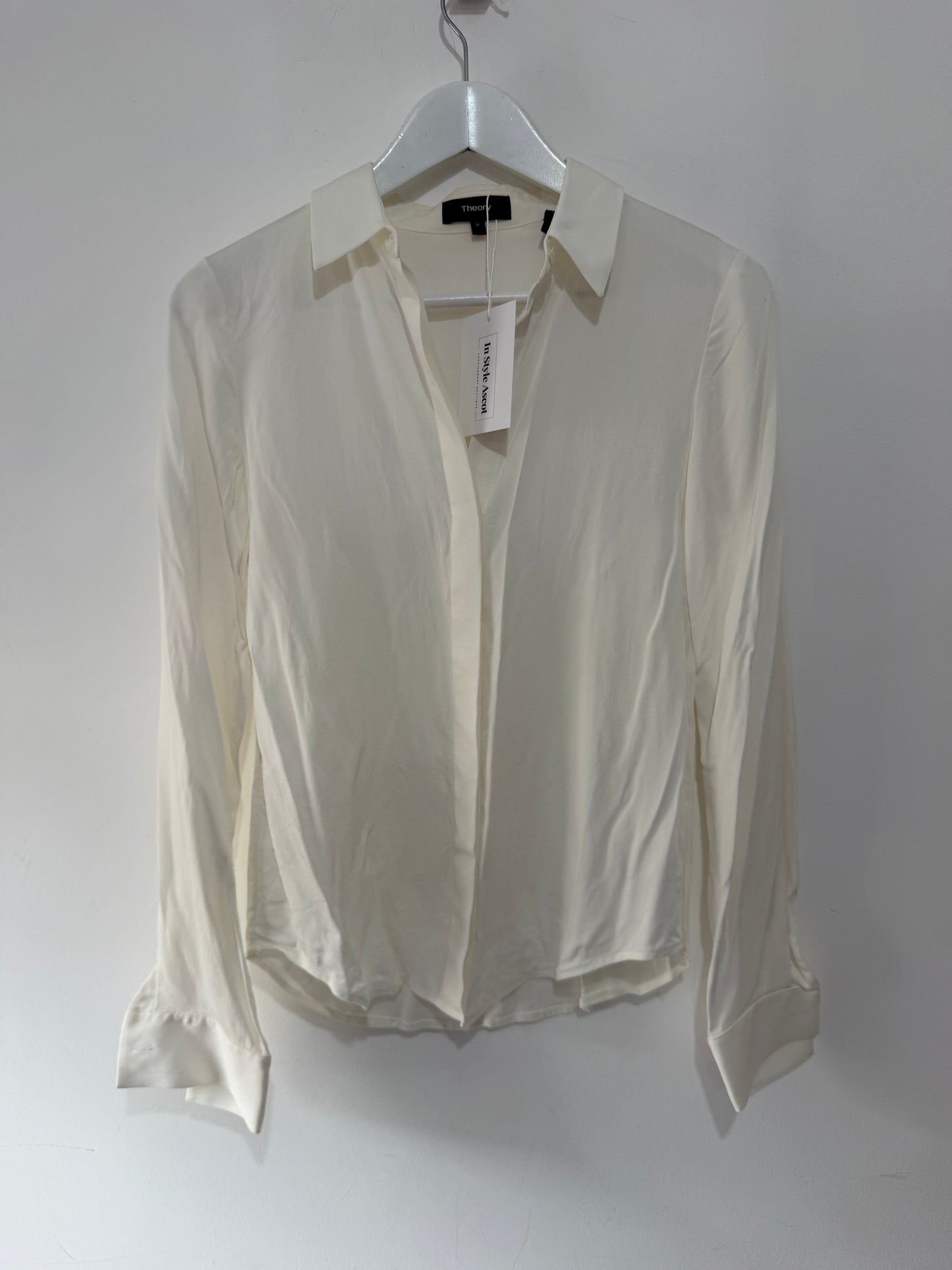 Preloved, Cream Theory Shirt, UK 6 Silk
