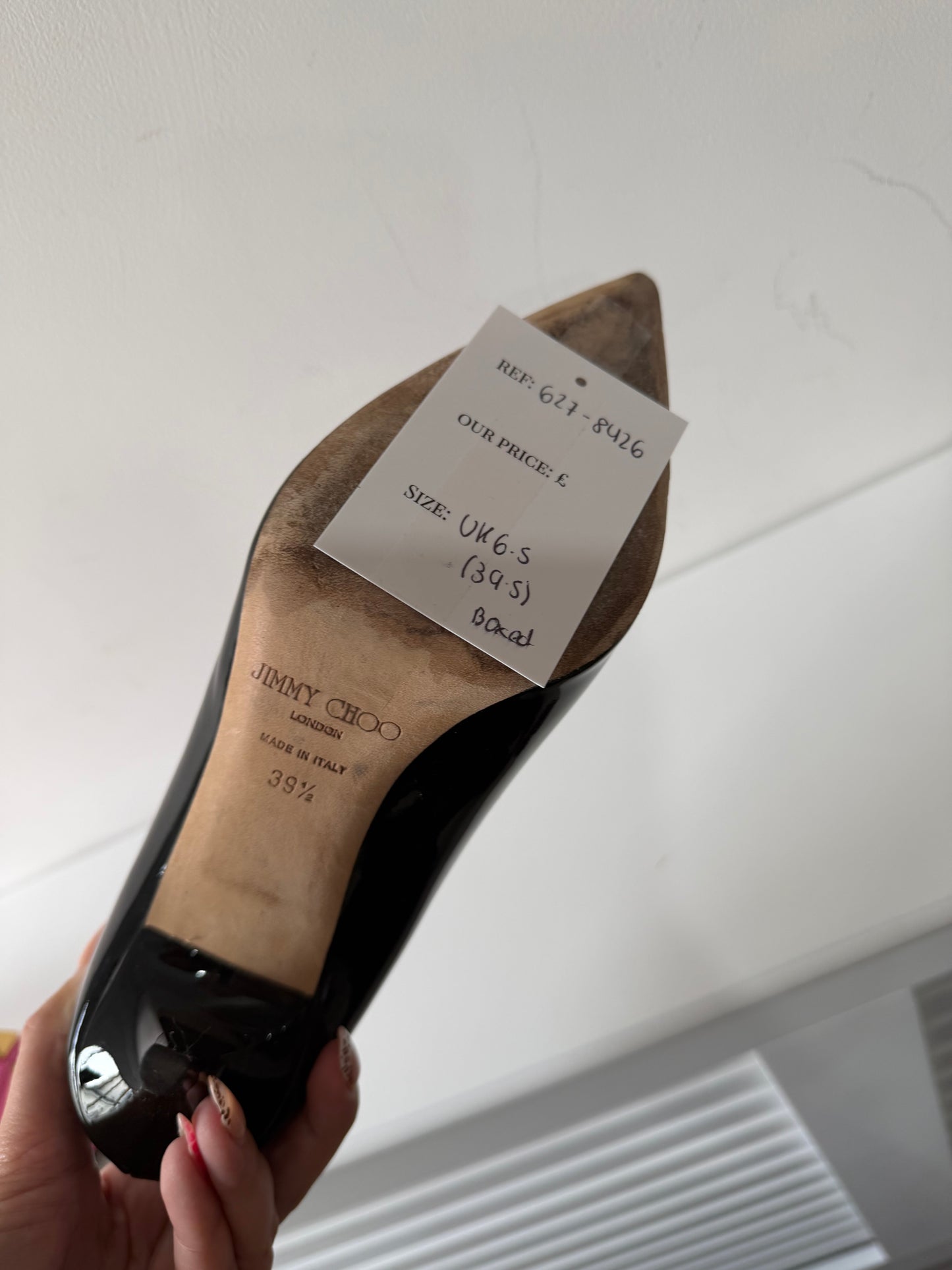 Preloved, Black Jimmy Choo Heels, Size 39.5 (UK 6.5)