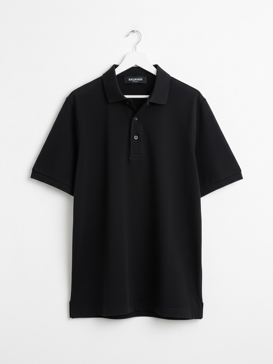 Preloved Balmain Polo Top Size Men's 3XL Black