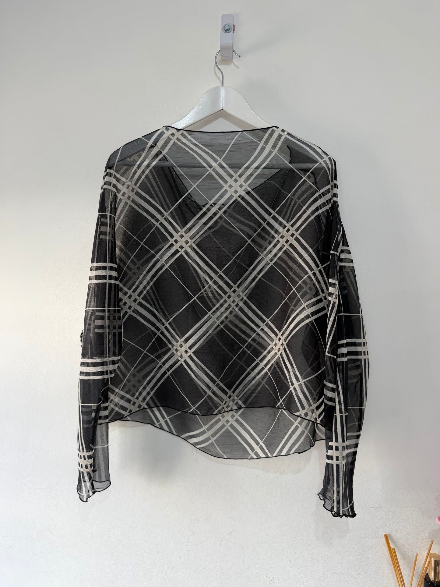 Preloved, Black and White Autograph Top, 14