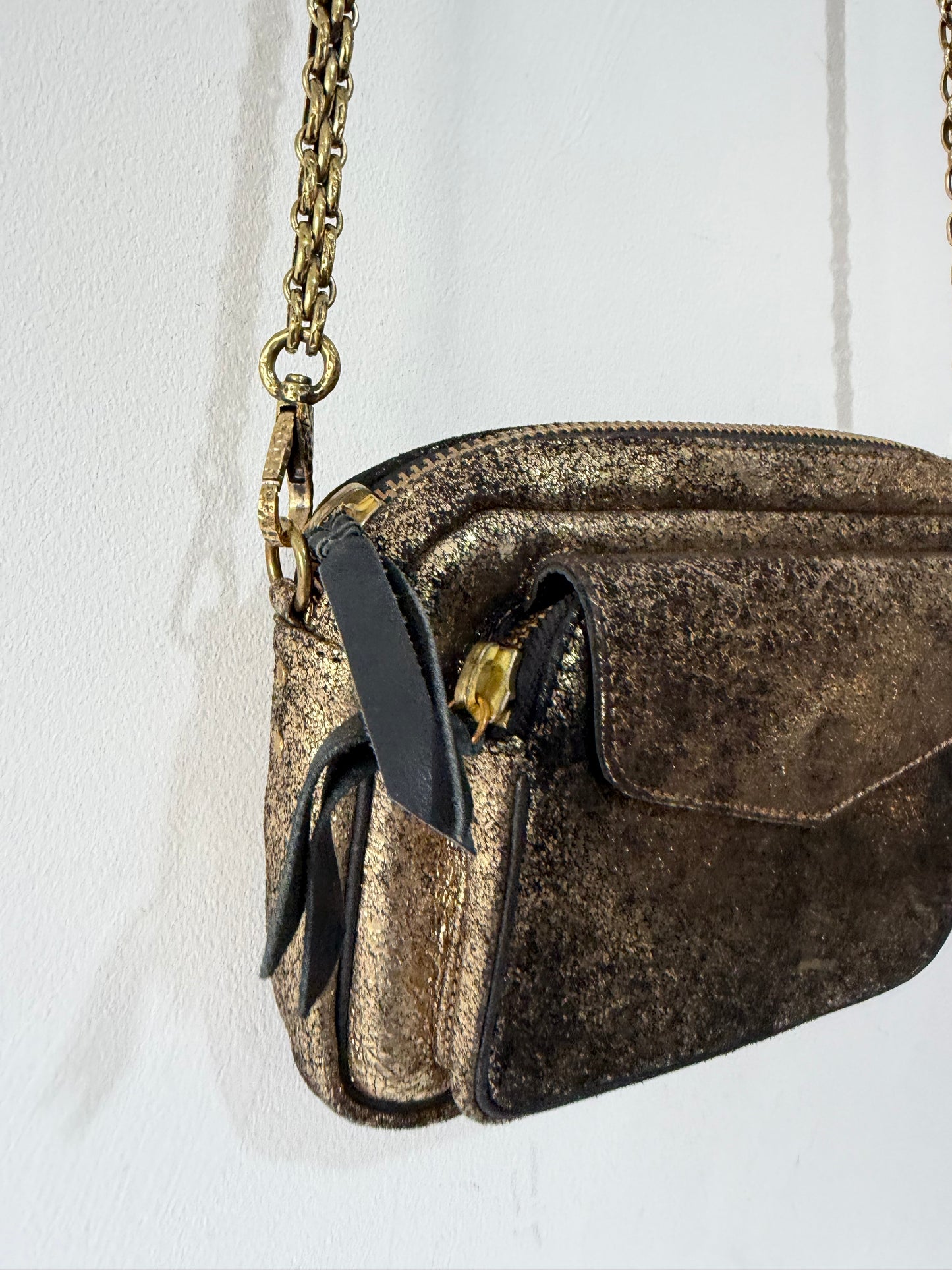 Preloved Claris Virot Crossbody Bag Gold