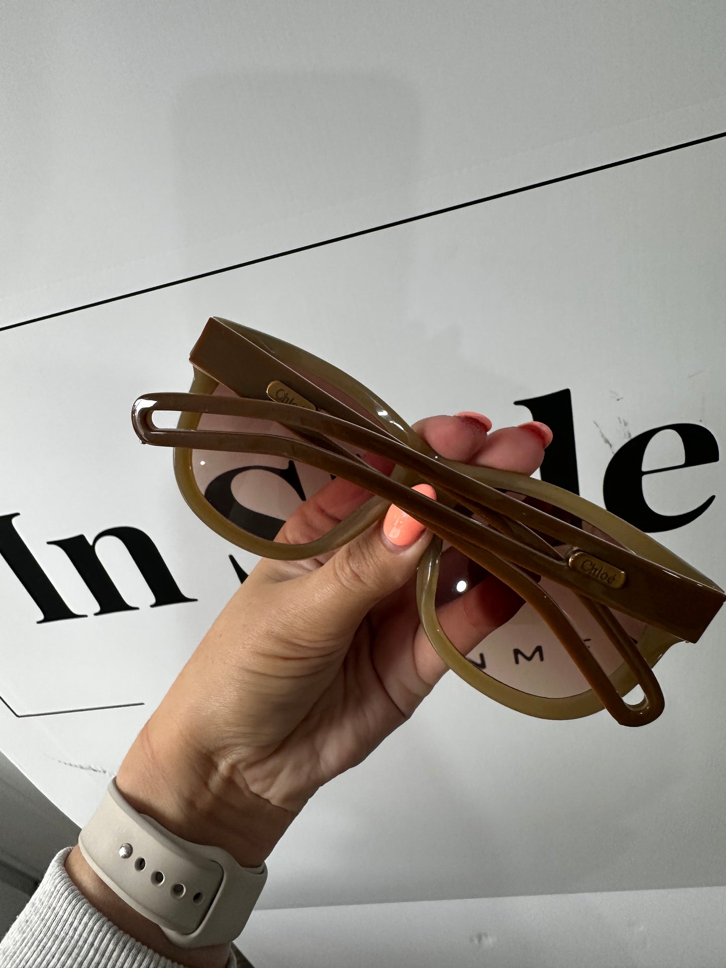 Beige/Brown Chloé Sunglasses