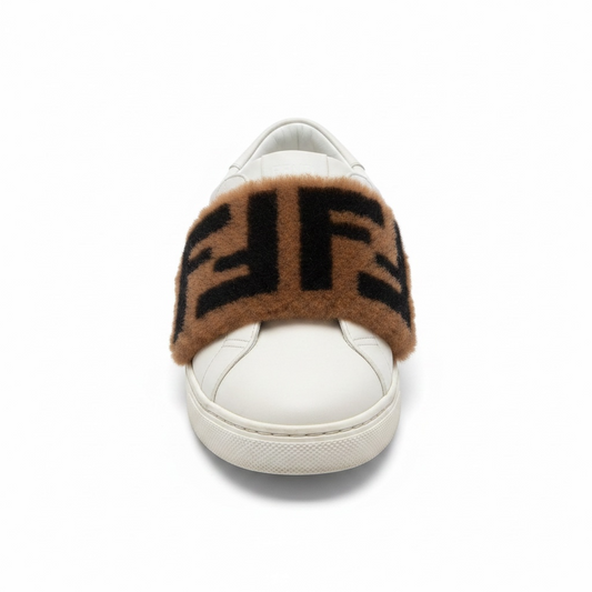 Preloved, White Fendi Trainers, Size 36 UK 3
