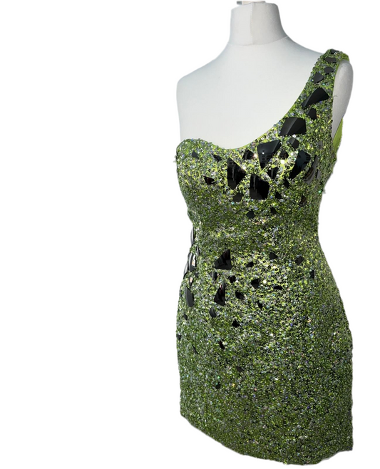 Green Terani Cocktail Party Dress, 8