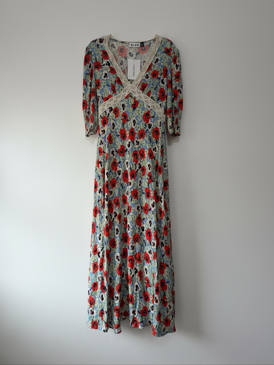 Preloved Rixo Dress Size 8 Multicoloured