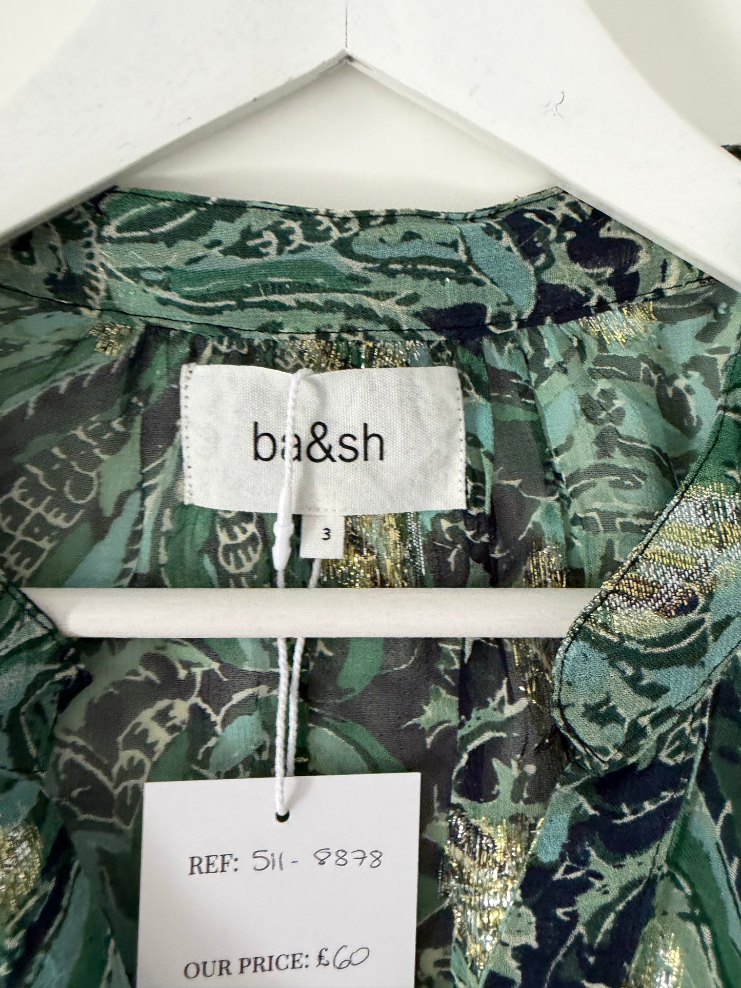 Pre-Loved Green Ba&sh Blouse, L