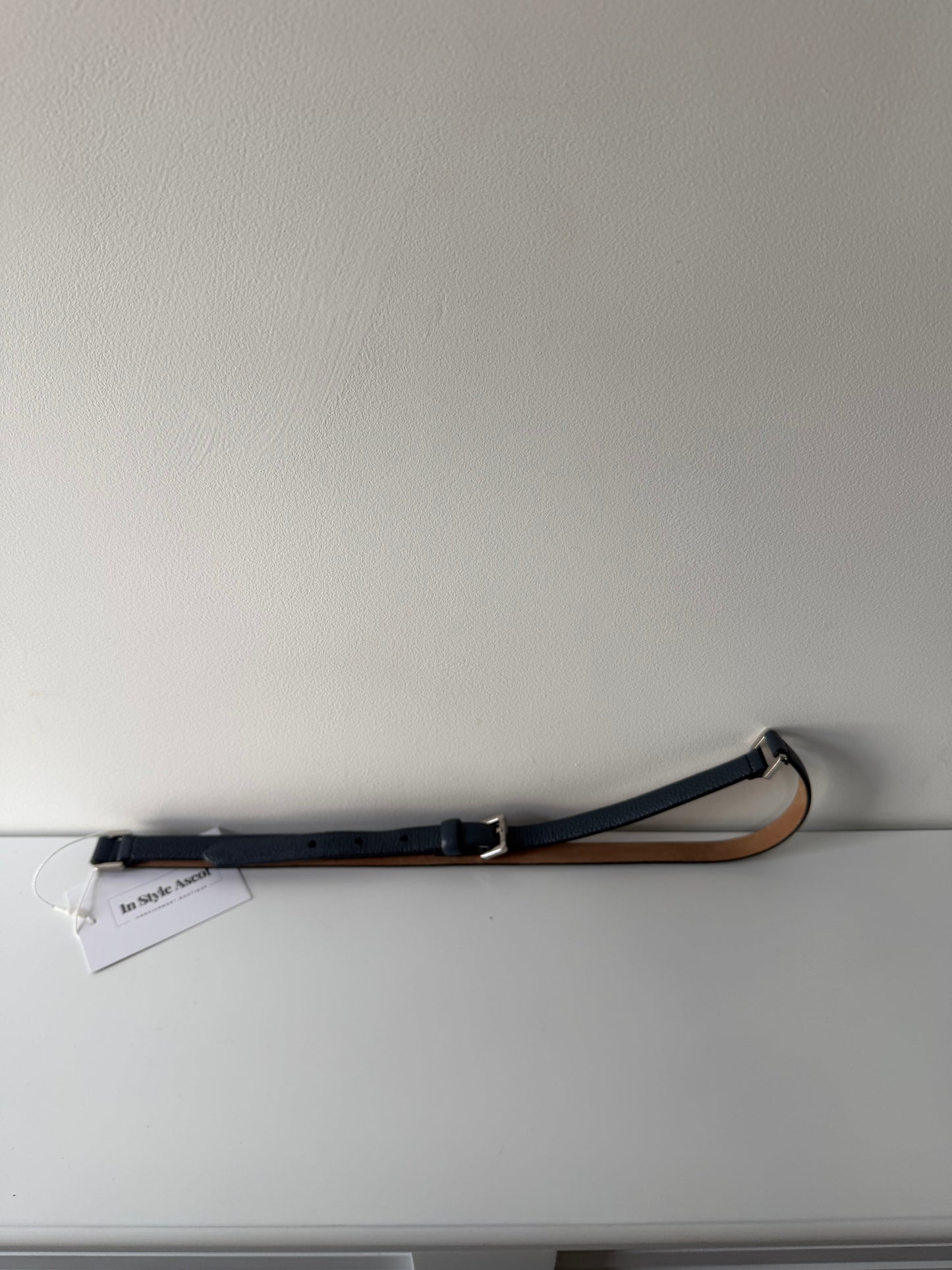 blue with silver hardware Mulberry Belt, 101cm