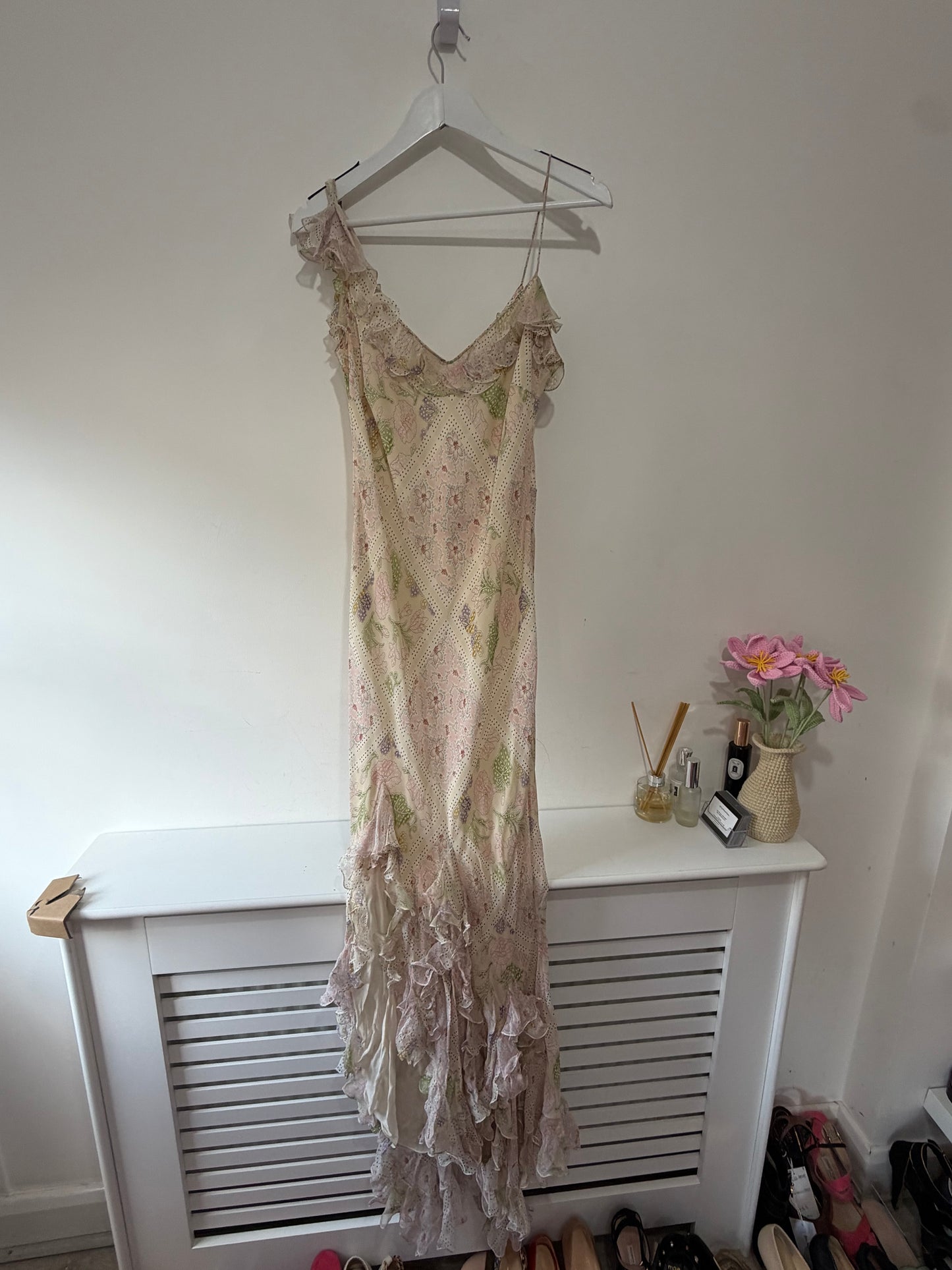 Preloved Multicoloured John Galliano Dress, Size 16