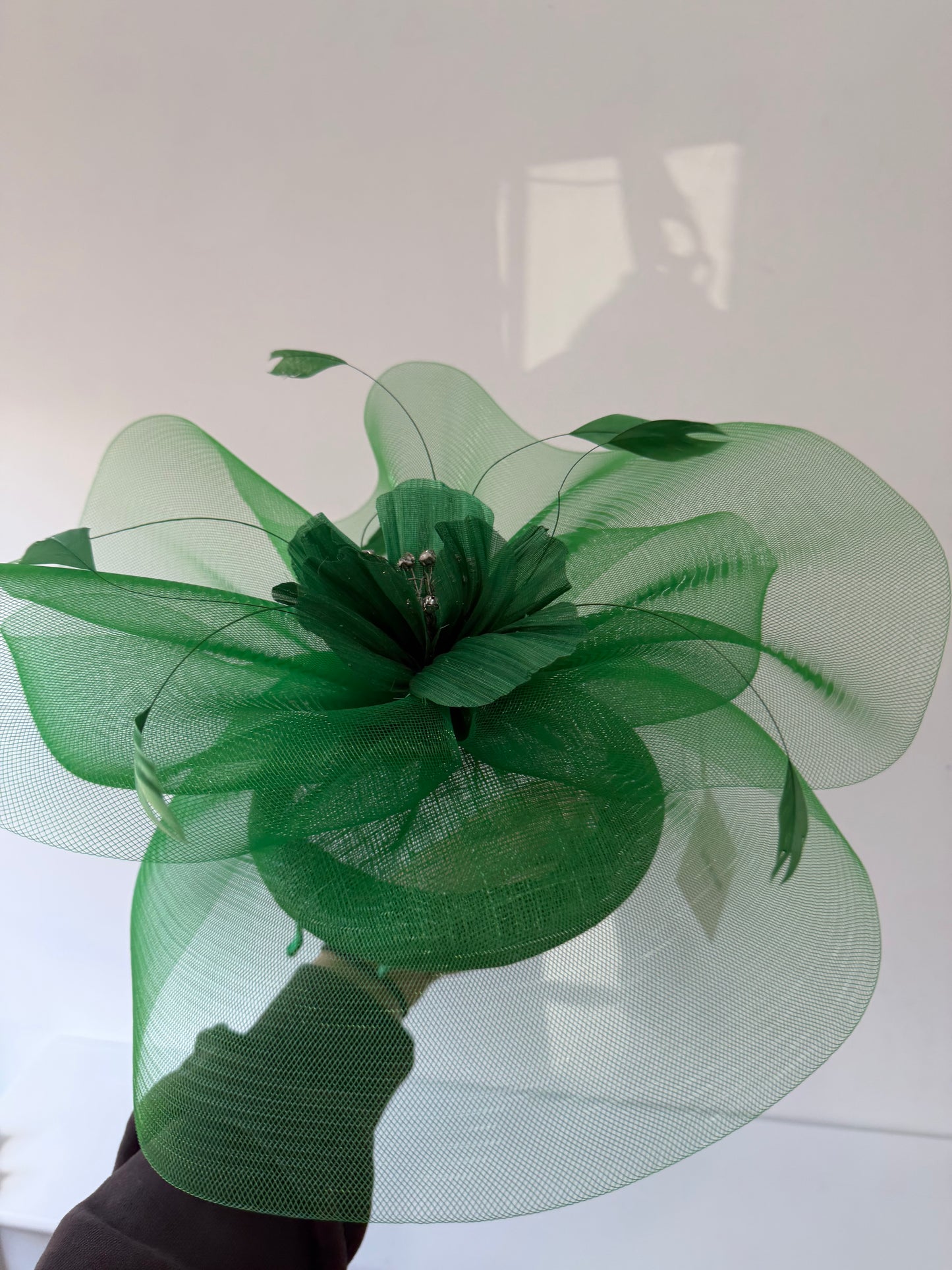 Preowned Green Snoxell & Gwyther Fascinator, Ascot