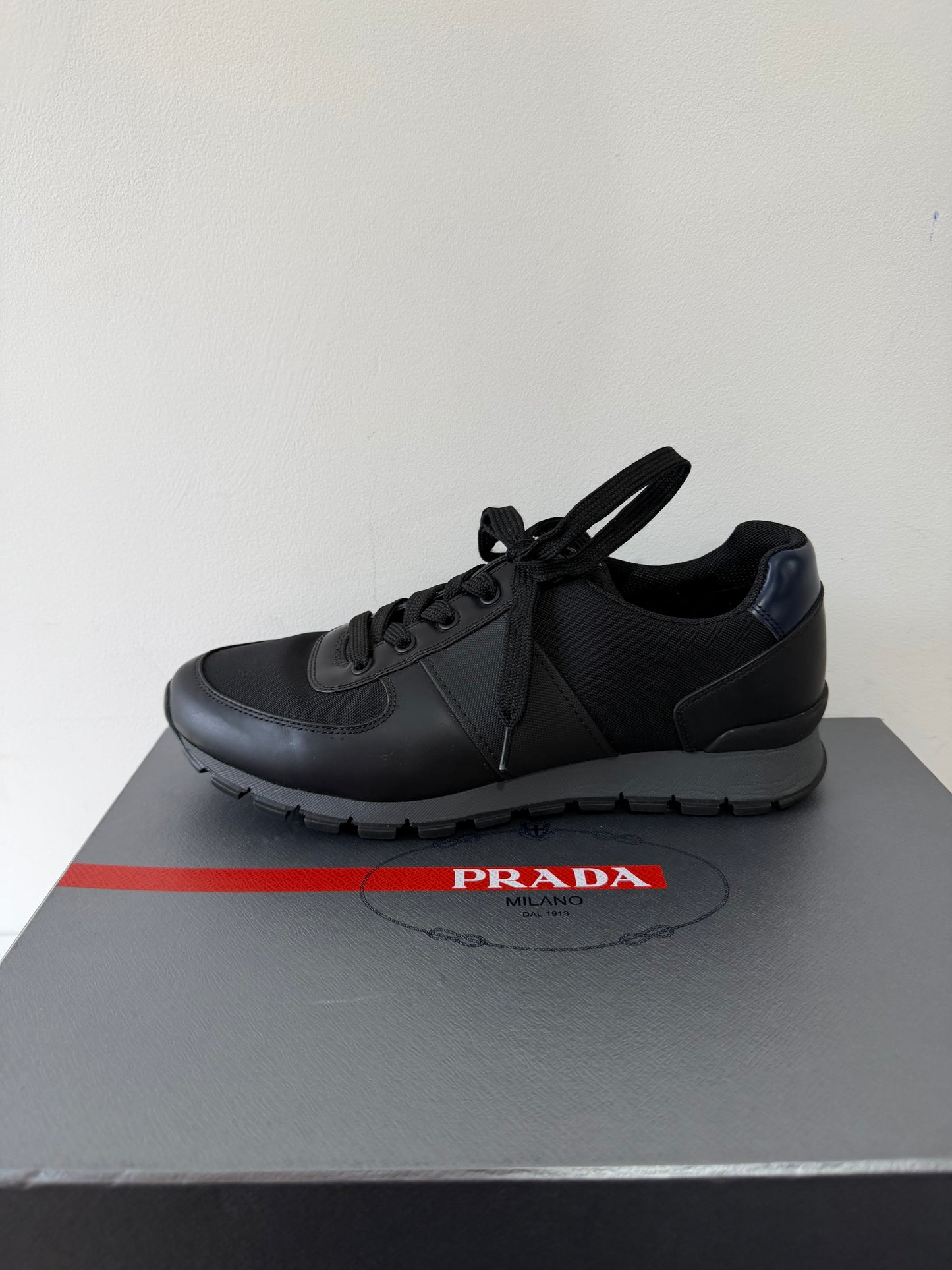Pre-owned, Black Prada Sneaker Trainers, Size 6