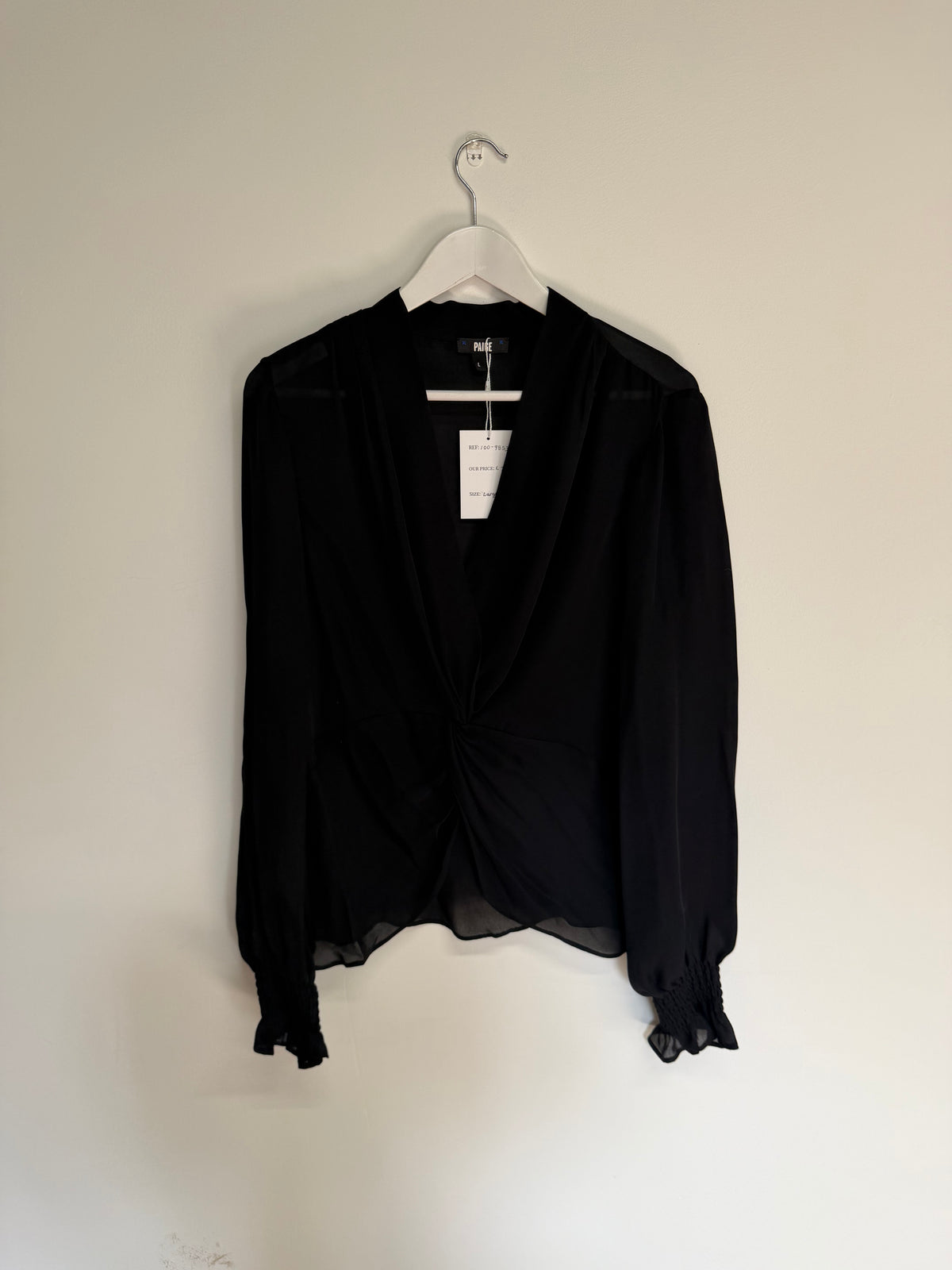 Preloved Paige Blouse Size Large Black