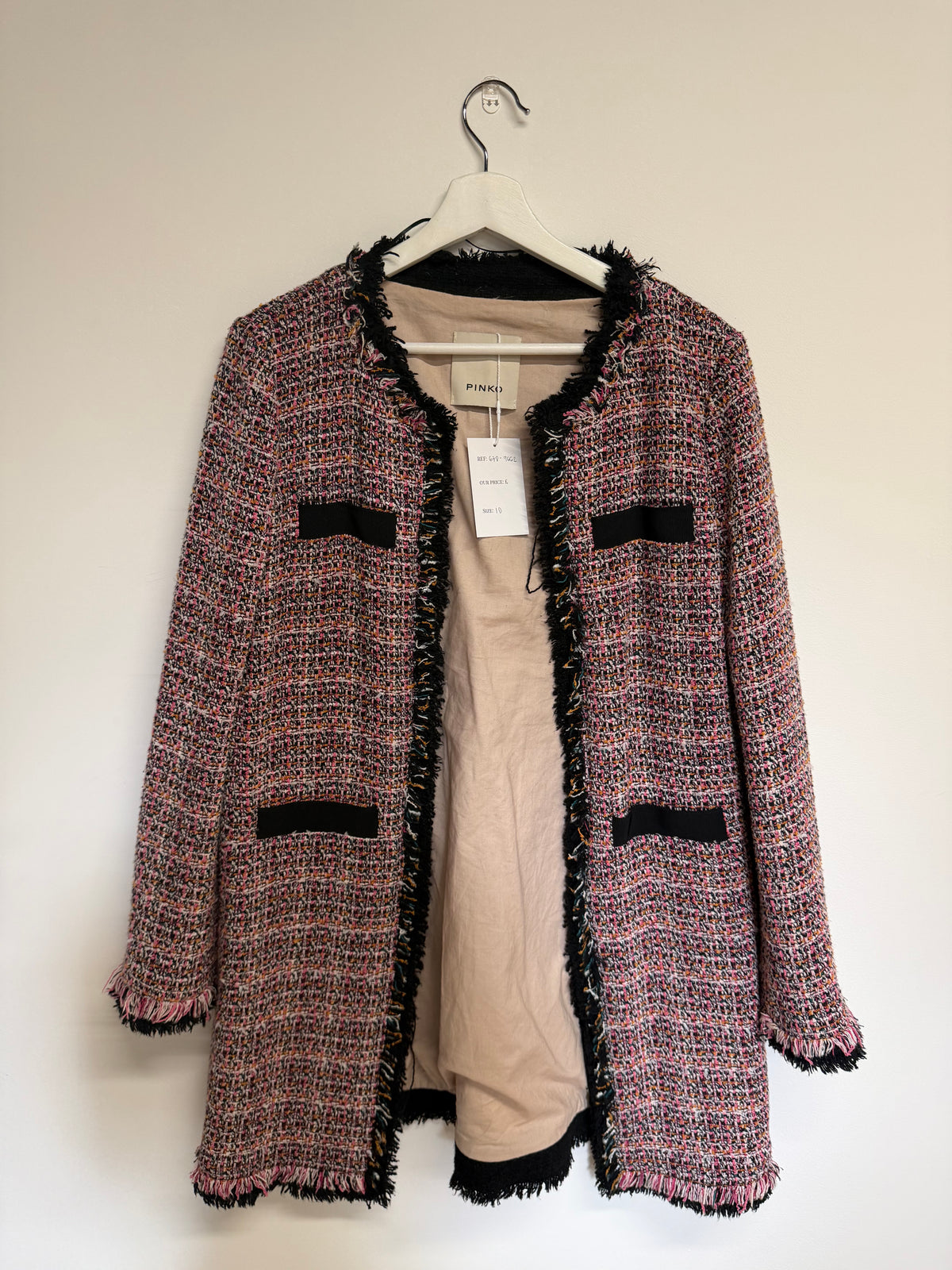 Preloved Pinko Jacket Size 10 Multi Pink